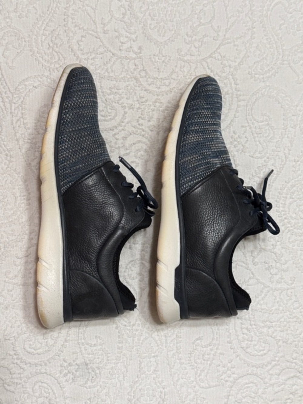 Johnston & Murphy Size 10.5 Men’s NAVY Knit Lace-Up Sneakers - Picture 6 of 8